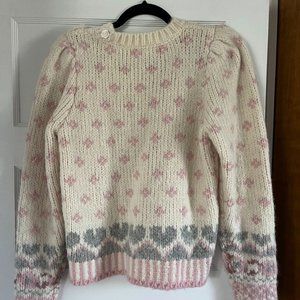 Loveshack Fancy sweater with puffed sleeves (S)